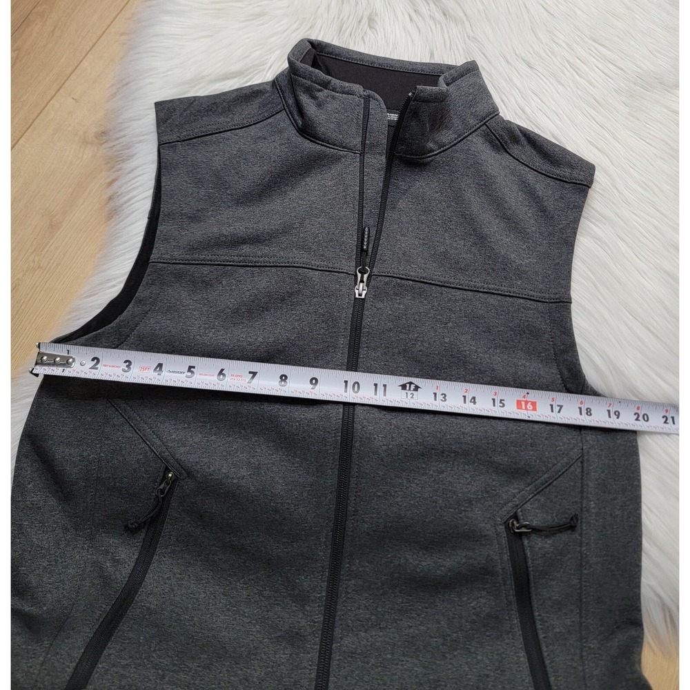 The North Face Vest Men's Size Small Gray Windwall Soft-Shell Full Zip - Picture 7 of 8